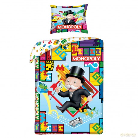 Monopoly Pościel 140x200cm+70x90cm + worek bawełniany