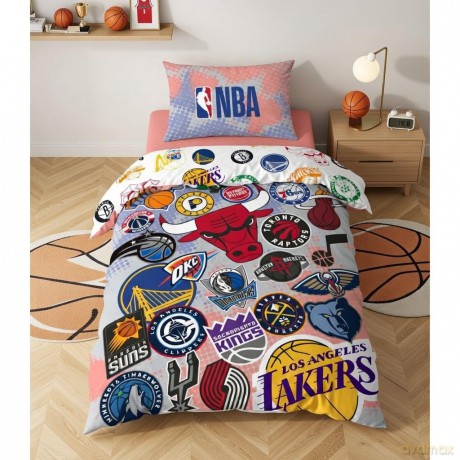 NBA Lakers Pościel, rozmiar 140x200cm+70x90cm 100% polyester microfiber