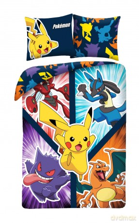 Pokemon Pościel, rozmiar 135x200cm+80x80cm