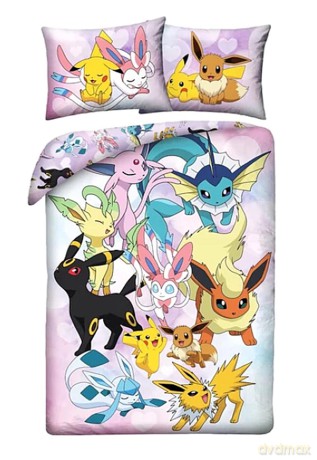 Pokemon Pościel, rozmiar 135x200cm+80x80cm 100% polyester microfiber