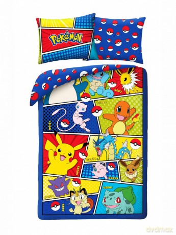 Pokemon Pościel, rozmiar 140x200cm+70x90cm