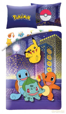 Pokemon Pościel, rozmiar 140x200cm+70x90cm 100% poliester mikrofibra