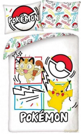 Pokemon Pościel, rozmiar 140x200cm+70x90cm 100% poliester mikrofibra