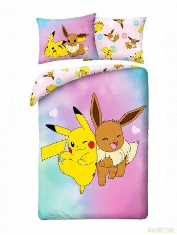 Pokemon Pościel, rozmiar 140x200cm+70x90cm 100% poliester mikrofibra