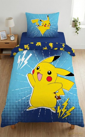 Pokemon Pościel, rozmiar 140x200cm+70x90cm 100% polyester microfiber
