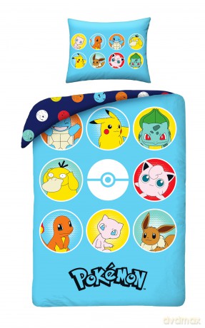 Pokemon Pościel, rozmiar 140x200cm+70x90cm 100% polyester microfiber