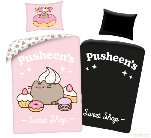 Pusheen Glow in the dark Pościel 140x200cm+70x90cm