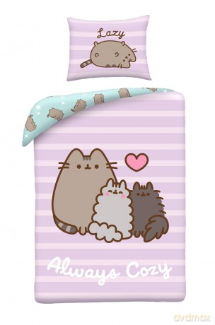 Pusheen Pościel, 140x200cm + 70x90cm 100% polyester microfiber