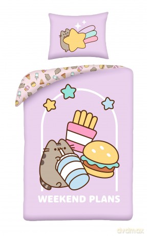 Pusheen Pościel, 140x200cm + 70x90cm 100% polyester mikrofibra