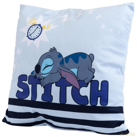 STITCH Poduszka 40X40CM 100% polyester, velboa (dzianina velboa to materiał poliestrowy, jednostronny. Jest przyjemny w kontakcie ze skórą, charakteryzuje się miękkością i delikatnością)