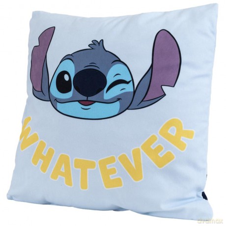 STITCH Poduszka 40X40CM 100% polyester, velboa (dzianina velboa to materiał poliestrowy, jednostronny. Jest przyjemny w kontakcie ze skórą, charakteryzuje się miękkością i delikatnością)