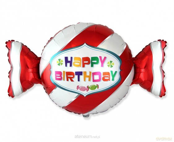 Balon foliowy Słodki cukierek czerwony 60cm