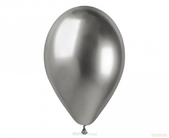 Balony shiny srebrne 33cm 6szt