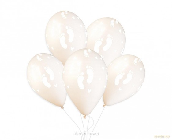 Balony stópki dziecięce lniane 33cm 50szt