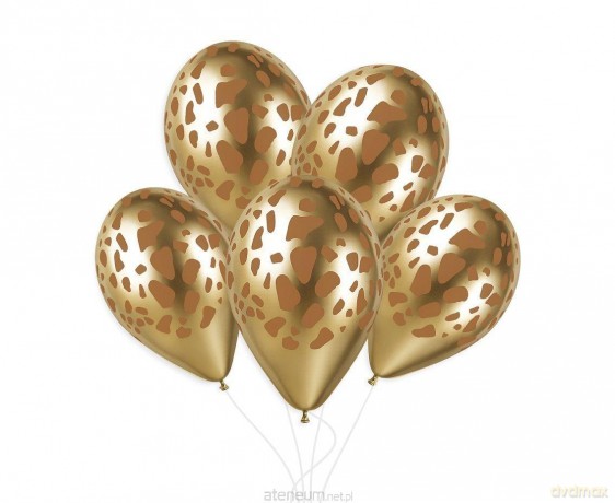 Balony żyrafa shiny złote 33cm 50szt