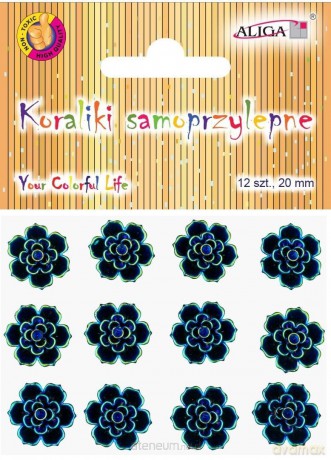 Dżety kryształki samoprzylepne kwiatki 20mm