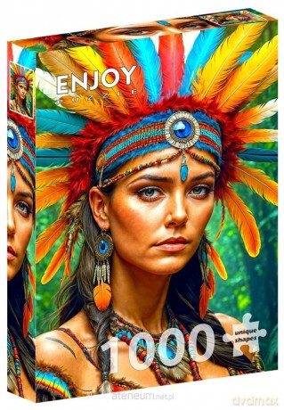 ENJOY 1000 el. Kobieta w pióropuszu [PUZZLE]