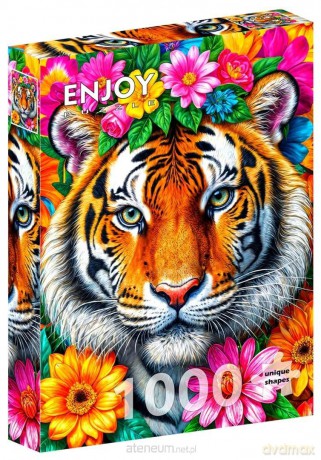 ENJOY 1000 el. Paski i kwiaty [PUZZLE]