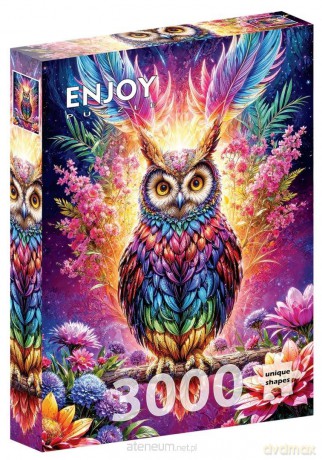 ENJOY 3000 el. Kolorowa sowa [PUZZLE]