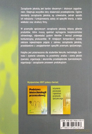 Zarządzanie jakością w przemyśle spożywczym [KSIĄŻKA]