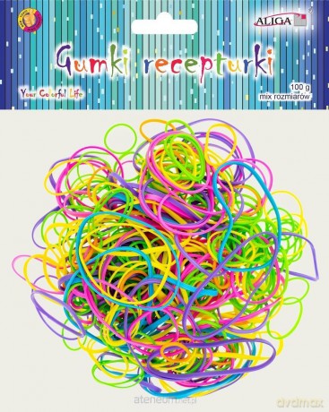 Gumki recepturki neonowe MIX