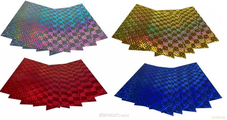 Karton holograficzny A4 pixel mix kolorów