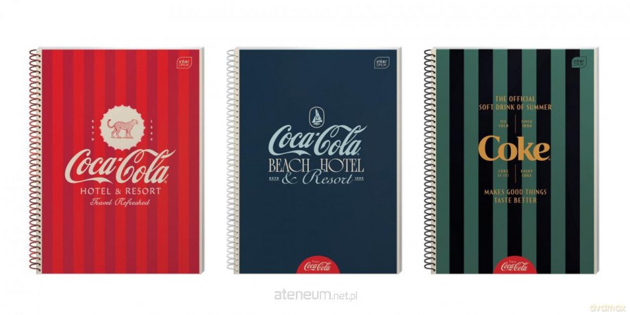 Kołozeszyt A4/80k kratka Coca Cola (5szt)