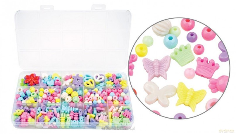 Koraliki plastikowe 330szt MIX