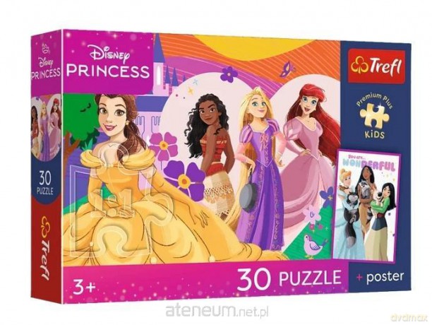 TREFL 100 el. Disney Księżniczki + plakat [PUZZLE]