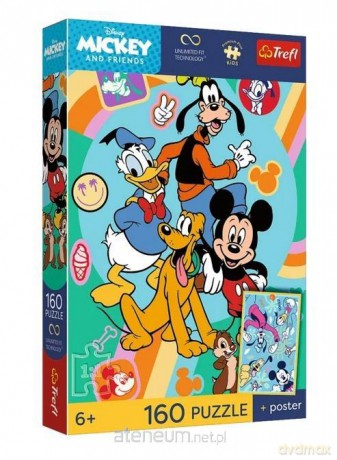 TREFL 160 el. Disney Mysia godzina + plakat [PUZZLE]