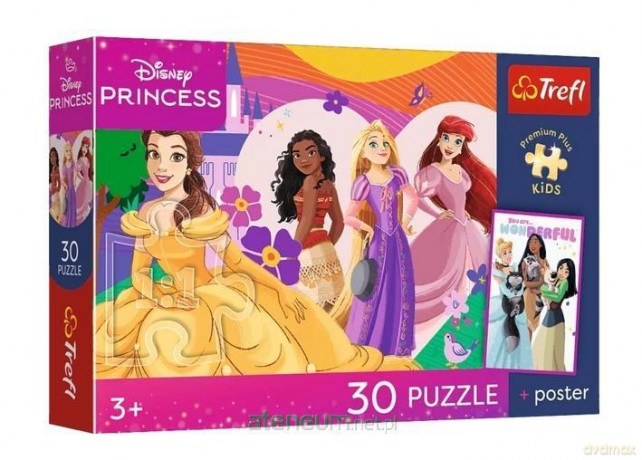 TREFL 30 el. Disney Księżniczki + plakat [PUZZLE]