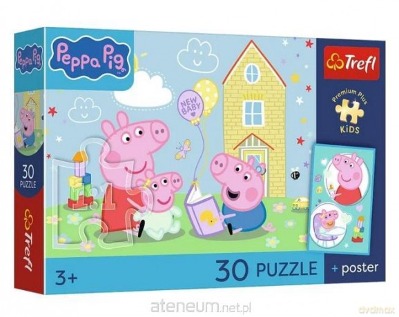 TREFL 30 el. Świnka Peppa + plakat [PUZZLE]