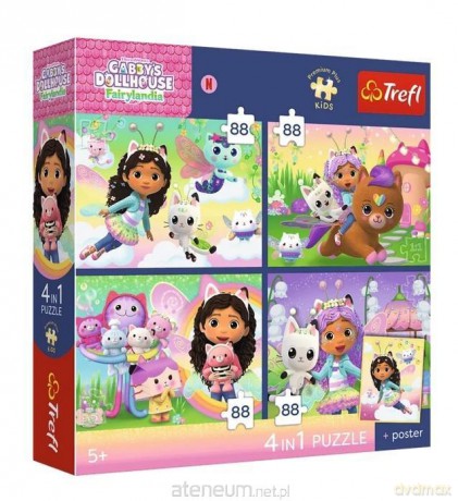 TREFL 4w1 Koci Domek Gabi + plakat [PUZZLE]