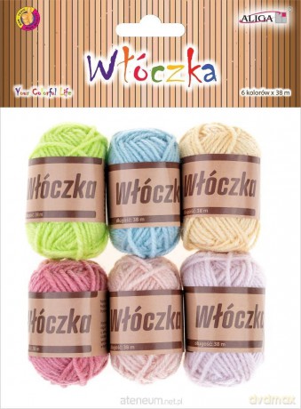 Włóczka 6szt MIX