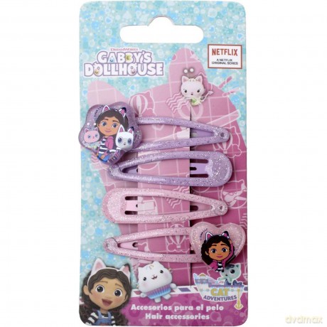 Cerda Beauty: Gabby's Dollhouse - Hair Clips (4pcs) (2500003451)