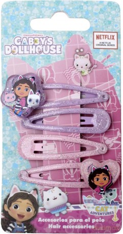 Cerda Beauty: Gabby's Dollhouse - Hair Clips (4pcs) (2500003451)