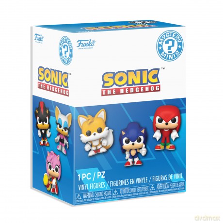 Funko Mystery Minis: Sonic The Hedgehog - Sonic, Tails, Amy, Knuckles, Shadow, Metal Sonic, Dr. Eggman, Silver, Rouge, Treasure Hunter Knuckles, Silver (Glows), Super Sonic (Glows) (Blind Box/mix) Vinyl Figures [FIGURKA]