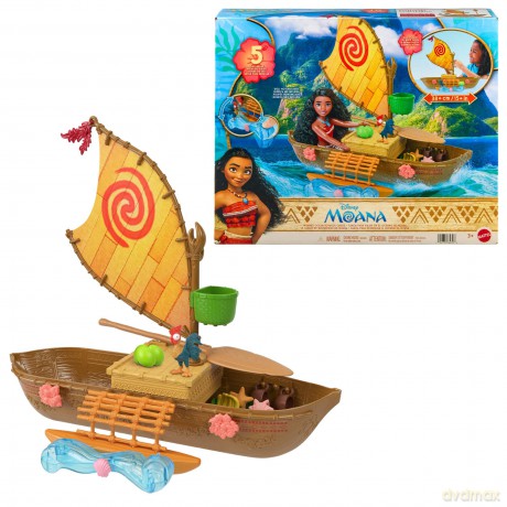 Mattel Disney Dolls: Disney Vaiana Fashion Dolls - Disney Vaiana Vaiana's Boat (JLN22)