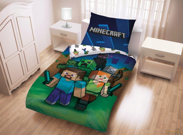 Minecraft Pościel, 160x200cm + 70x80cm