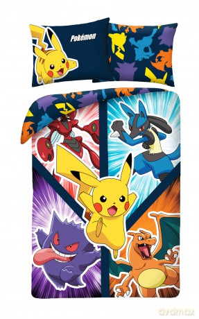 Pokemon Pościel, rozmiar 140x200cm+70x90cm