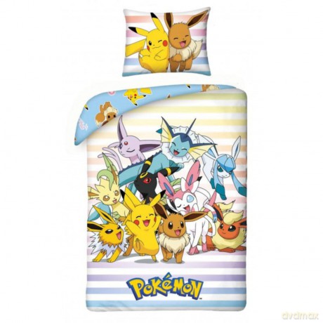 Pokemon Pościel, rozmiar 140x200cm+70x90cm 100% poliester mikrofibra