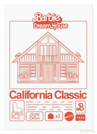 Barbie Art Print California Classic DreamHouse Limited Edition