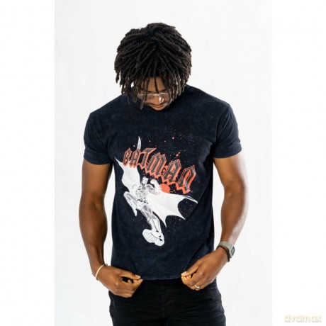 Batman T-Shirt Rock Acid Wash Size L