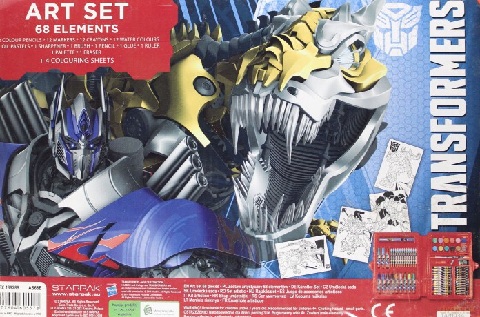 Zestaw artystyczny 68 elementów Transformers