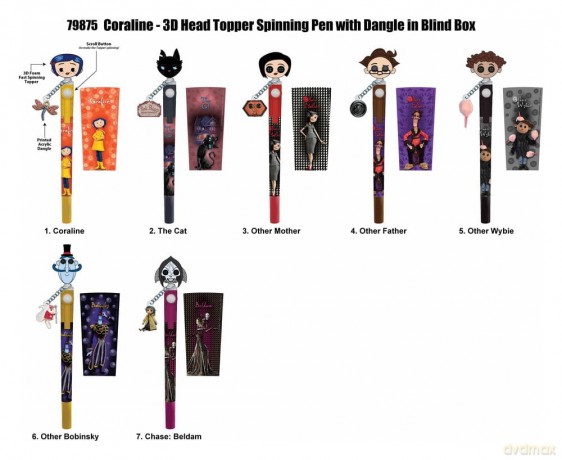 Coraline 3D Head Topper Spinning Pen