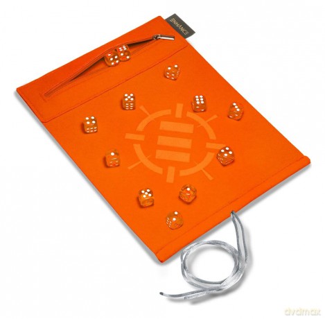 Enhance Tabletop Accessories Roll on a Scroll Dice and Rolling Mat Orange