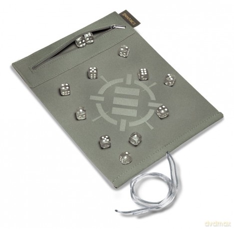 Enhance Tabletop Accessories Roll on a Scroll Dice and Rolling Mat Silver