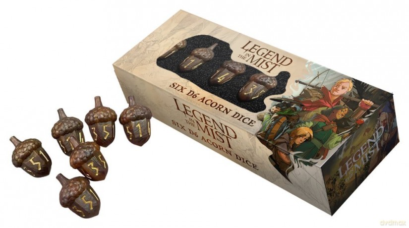 FanRoll Legend in the Mist Dice Set D6 Resin Acorn (6)