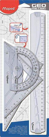 Zestaw Geometric lin., ekier., kątomierz bls MAPED