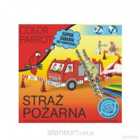 Zestaw kreatywny 3D do kolorowania straż pożarna